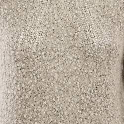 Armani Collezioni Grey Patterned Knit Turtle Neck Sweater M