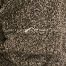 Armani Collezioni Grey Patterned Knit Turtle Neck Sweater M