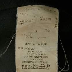 Pre Owned Armani Collezioni Black Jacquard Wool Button Front Blazer L