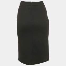 Pre Owned Armani Collezioni Black Jersey Pencil Skirt S
