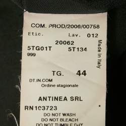 Pre Owned Armani Collezioni Black Crepe Flared Pants Suit M