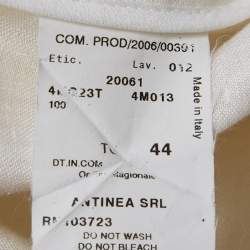 Pre Owned Armani Collezioni Ivory Linen Tailored Suit M