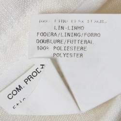 Pre Owned Armani Collezioni Ivory Linen Tailored Suit M