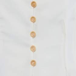 Pre Owned Armani Collezioni Cream Crepe Tailored Suit M