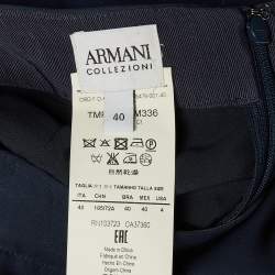 Pre Owned Armani Collezioni Navy Blue Crepe Culottes S