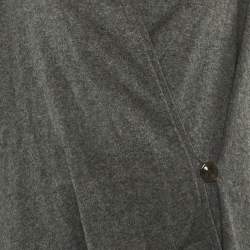Pre Owned Armani Collezioni Grey Cashmere Wrap Cardigan M