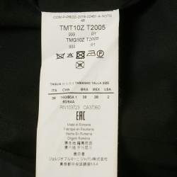 مملوكة مسبقًا جاكيت بليزر أرماني كوليزوني غاباردين أسود بقصّة ضيّقة مقا س صغير (سمول)