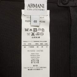 Pre Owned Armani Collezioni Black Jersey Pencil Skirt L