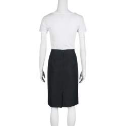 مملوكة مسبقًا Armani Collezioni Black Slit Detail Pencil Skirt M