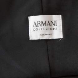 Pre Owned فستان أرماني كالزوني ماكسي بلا أكمام درابيه أسود S