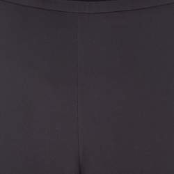 Armani Collezioni Brown Crepe Wide Leg Trouser M