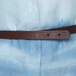 مملوكة مسبقًا Armani Collezioni Beige Blue Shaded Linen Shirt M