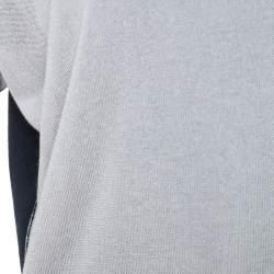 مملوكة مسبقًا توب أرماني كوليزوني قصير مزين ظهر متباين تريكو رصاصي S 