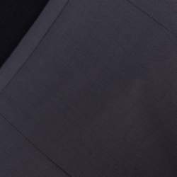 Pre Owned Armani Collezioni Grey Wool Wide Leg Pants S