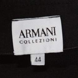 Pre Owned Armani Collezioni Black Stretch Knit Pencil Skirt M