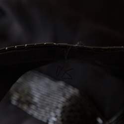 مملوكة مسبقًا Armani Collezioni Black Silk Crepe Bead Embellished Gown M