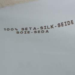 Pre Owned Armani Collezioni Grey Silk Stencil Floral Ruched Top M