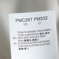 مملوكة مسبقًا قميص أرماني كوليزوني مزين رباط رقبة ساتان حرير كريمي مقاس وسط (ميديوم)