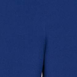 Armani Collezioni Dark Blue Crepe Wide Leg Trousers M