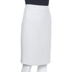 Pre Owned تنورة أرماني كوليزوني مستقيمة كريب رصاصي مقاس وسط (ميديوم)