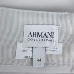 Pre Owned تنورة أرماني كوليزوني مستقيمة كريب رصاصي مقاس وسط (ميديوم)