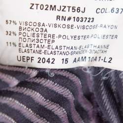 Armani Collezioni Purple Wave Pattern Knit button Detail Top S