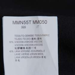 Pre Owned Armani Collezioni Black Crepe Wrap Detail Wide Leg Trousers M