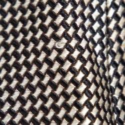 مملوكة مسبقًا Armani Collezioni Metallic Plaided Silk Asymmetric Cropped Blazer M