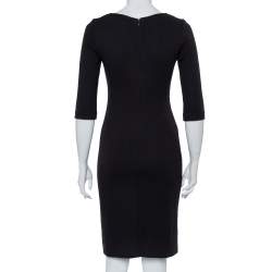 مملوكة مسبقًا فستان أرماني كوليزيوني تريكو أسو بديرابيه وسط مزين مقاس صغير - سمول