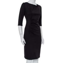 مملوكة مسبقًا فستان أرماني كوليزيوني تريكو أسو بديرابيه وسط مزين مقاس صغير - سمول