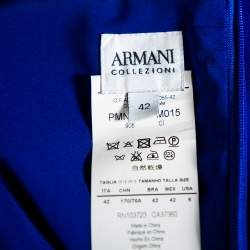 Pre Owned Armani Collezioni Blue Crepe Maxi Skirt M