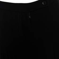 Pre Owned Armani Collezioni Black Georgette Pleated Palazzo Pants S