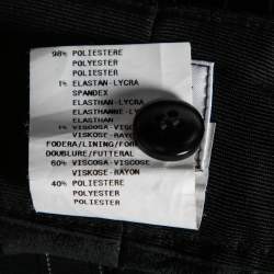 Pre Owned Armani Collezioni Black Pin Striped Crepe Single Breasted Suit M 
