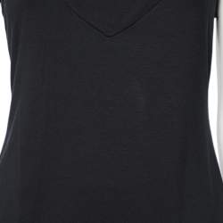 مملوكة مسبقًا Armani Collezioni Black Knit Sleeveless Top L