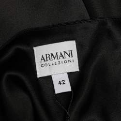 مملوكة مسبقًا Armani Collezioni Black Silk Satin Sleeveless Top M