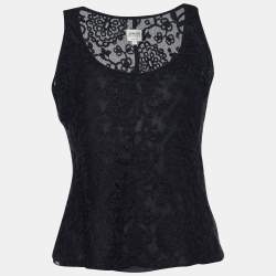 Black Lace Vest Top