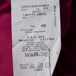 Pre Owned Armani Collezioni Fuchsia Linen Double Breasted Blazer S