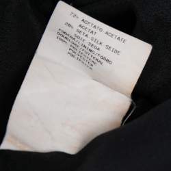 Pre Owned Armani Collezioni Black Crepe Appliqued Blazer M