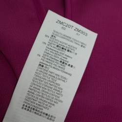 مملوكة مسبقًا Armani Collezioni Purple Silk Asymmetric Collar Detailed Blouse M