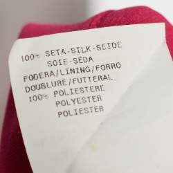 مملوكة مسبقًا Armani Collezioni Pink Crepe Silk Sleeveless Ruffled Maxi Dress L