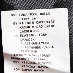 Pre Owned Armani Collezioni Charcoal Grey Pinstriped Wool Tailored Suit M