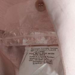 مملوكة مسبقًا Armani Collezioni Blush Pink Linen High Waisted Pants M