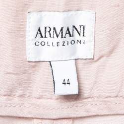 مملوكة مسبقًا Armani Collezioni Blush Pink Linen High Waisted Pants M