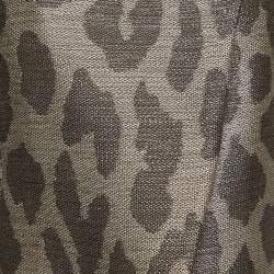 مملوكة مسبقًا Armani Collezioni Beige Animal Printed Textured cotton Blazer S