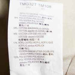 مملوكة مسبقًا Armani Collezioni Beige Animal Printed Textured cotton Blazer S