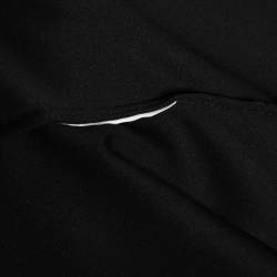 Pre Owned Armani Collezioni Black Silk Tie-Neck Blouse M