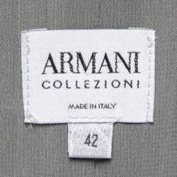 مملوكة مسبقًا Armani Collezioni Grey Wool Double Breasted Blazer M