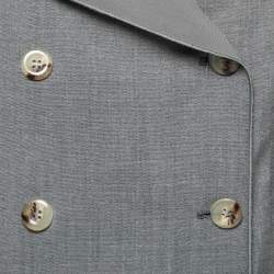 مملوكة مسبقًا Armani Collezioni Grey Wool Double Breasted Blazer M