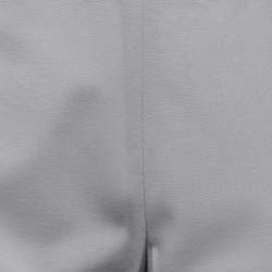 Armani Collezioni Pale Grey Stretch Wool Trousers S