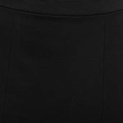 Pre Owned Armani Collezioni Black Stretch Knit Knee-Length Skirt L